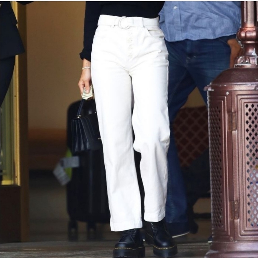 Reformation Madison High Waisted Belted Ankle Jeans Denim Jeans 24 - Picture 3 of 15